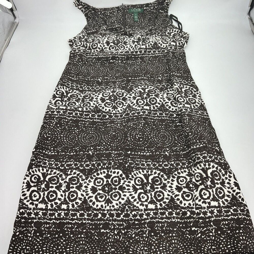 Ralph Lauren Women’s Size 14 Brown Dress 100% Cotton Sleeveless